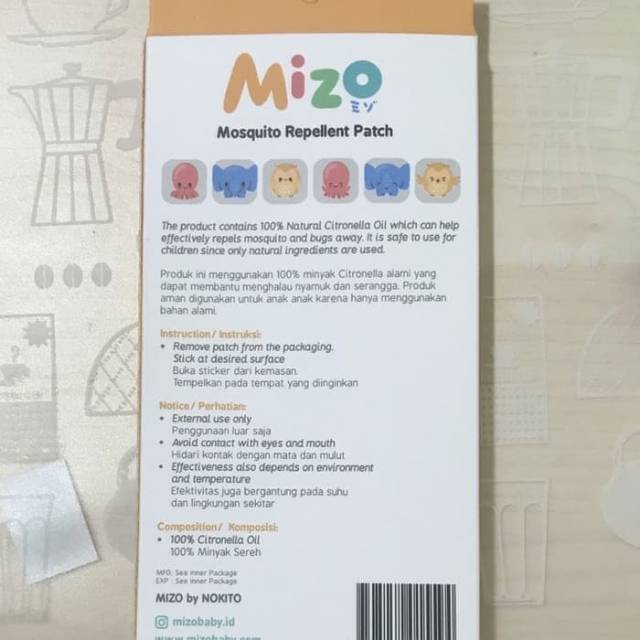 MIZO by NOKITO  Mosquito  Repellent Patch Sticker Anti Nyamuk Bayi