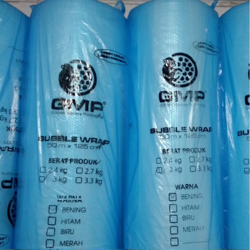 

Bubble Wrap 50 Meter x 1.25 GMP/MP netto 3kg
