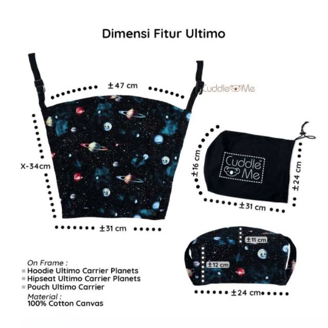 CuddleMe Ultimo Gendongan Hipseat Anak New Born Mshape SNI Bergaransi Ergonomis