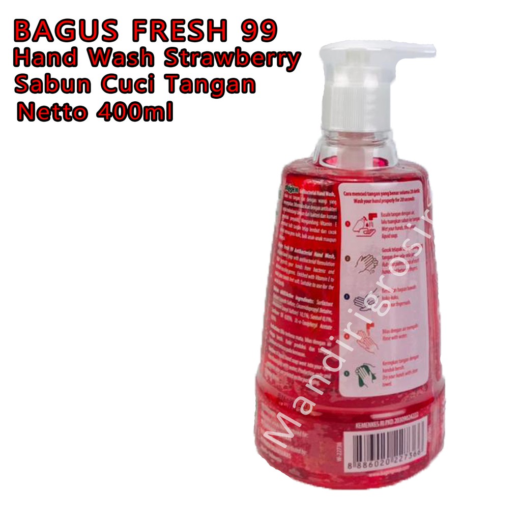 Hand Wash Strawberry *Bagus Fresh99 * Sabun Cuci Tangan * 400ml