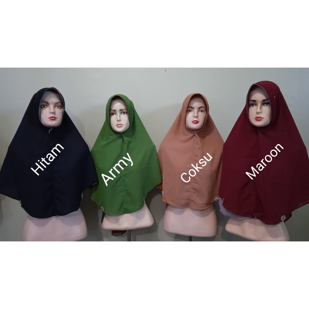 Jilbab Kerudung Hijab Syar'i Ceruty Dua warna BB