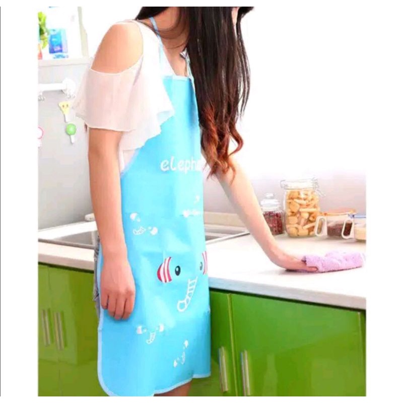 Celemek apron waterproof anti air minyak karakter