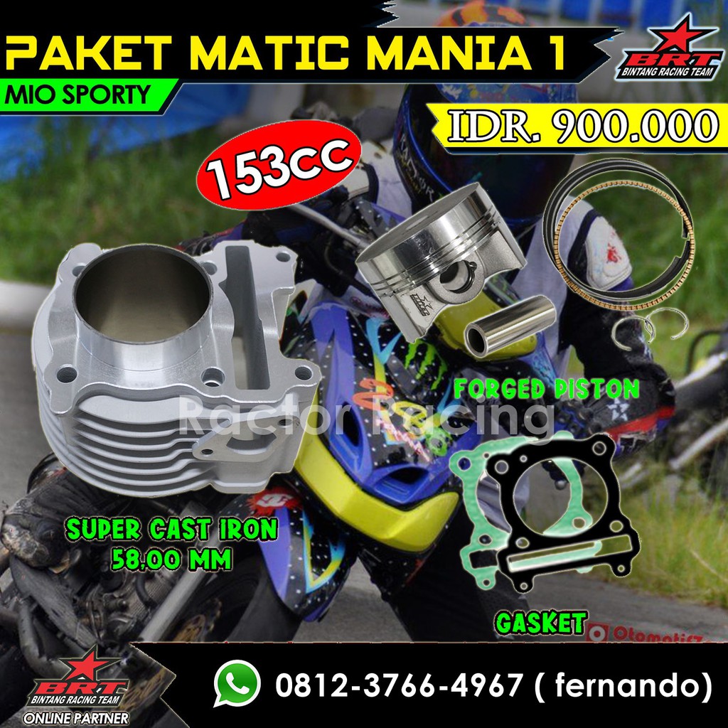 BLOK CAST IRON & FORGED PISTON BRT NOUVO MIO SOUL FINO KARBU BRT