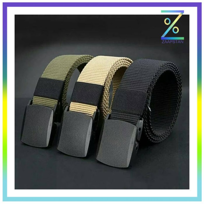 Rhodey Tali Ikat Pinggang Pria Anti Xray Canvas Non Army Green