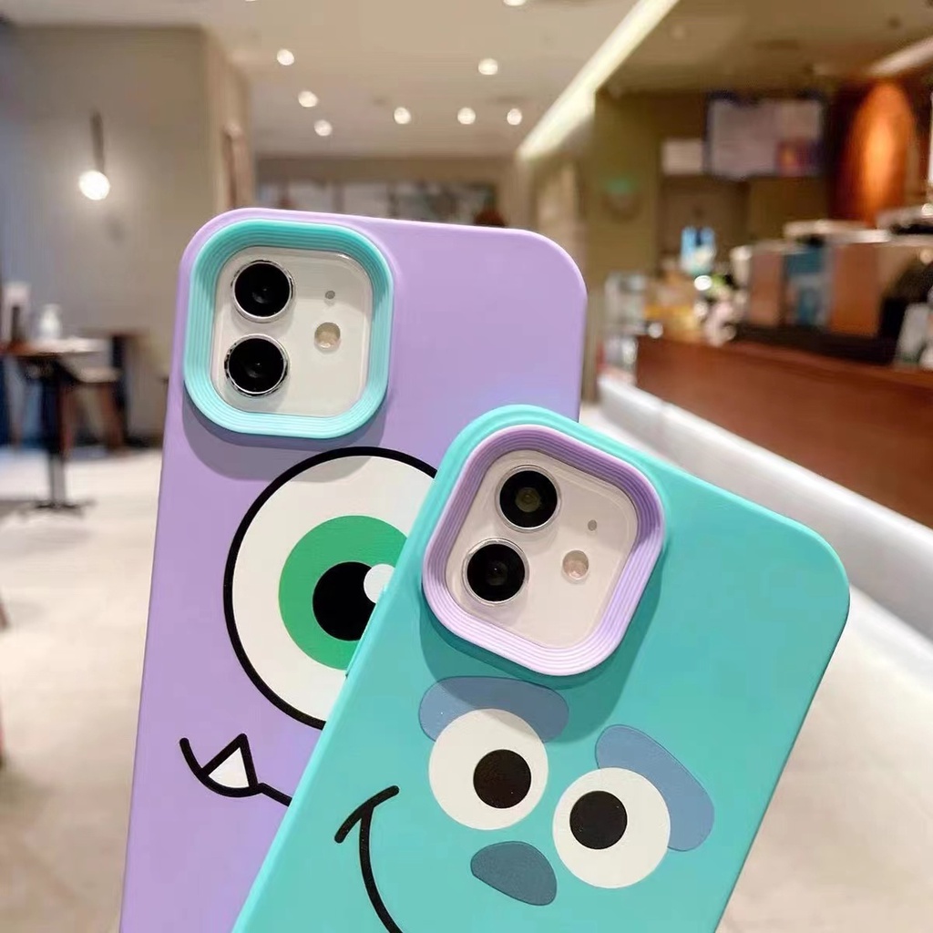 IPHONE Case Case Motif Kartun Lukis Bahan Silikon 3in1 Warna Untuk Iphone11 12 13 14 Pro Max Plus X Xs Max Xr 7 8 Plus SE 2020 Case Cover