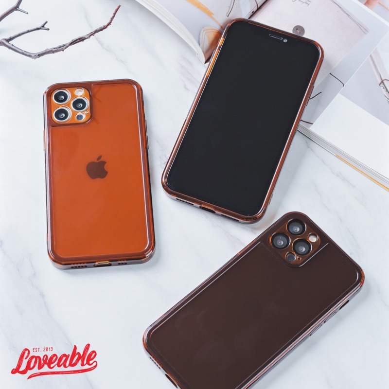 Amber case antiknock anticrack square plating iphone 7 8 plus x xs max xr 11 12 pro max look a like
