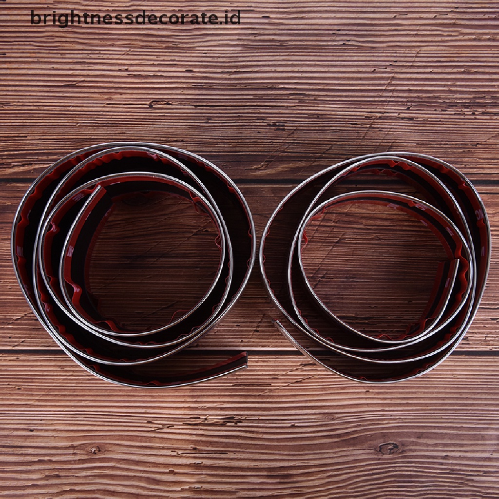 1 Pc Strip Trim Molding Chrome Silver Universal Untuk Dekorasi Bumper Pintu Mobil