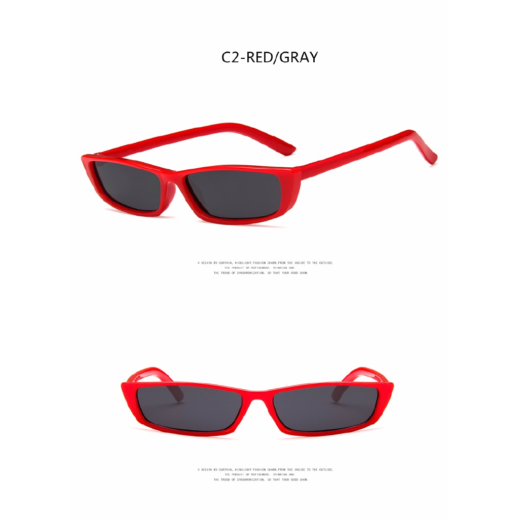 European and American trendy stylish sunglasses with small square frame