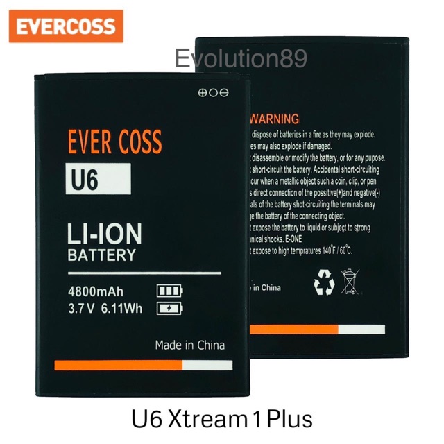 Baterai evercoss U6 xtream 1 plus original