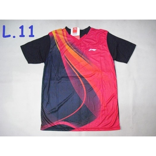 Baju Badminton Baju BADMINTON / BULUTANGKIS Li-Ning L.11 Black Red Murah