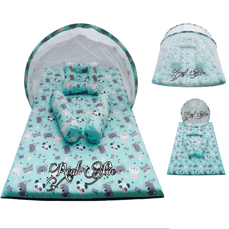 Kasur bayi matras kelambu plus satu set bantal dan guling