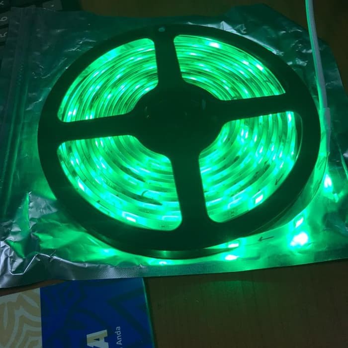 Lampu Led Strip Roll 5 meter 24 Volt Mata Besar Warna RGB Running
