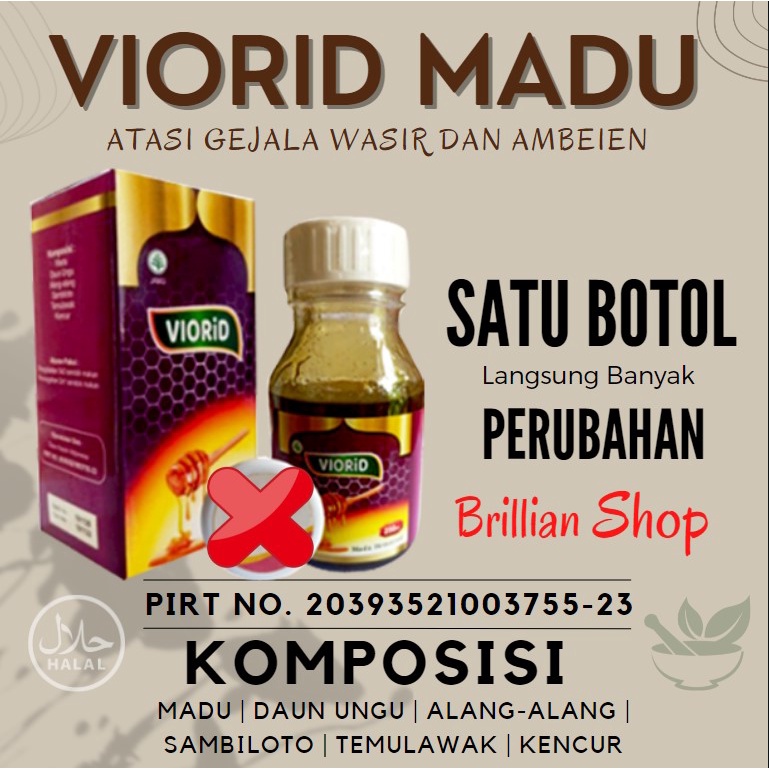 VIORID OBAT AMBEYEN WASIR BPOM HERBAL ORIGINAL