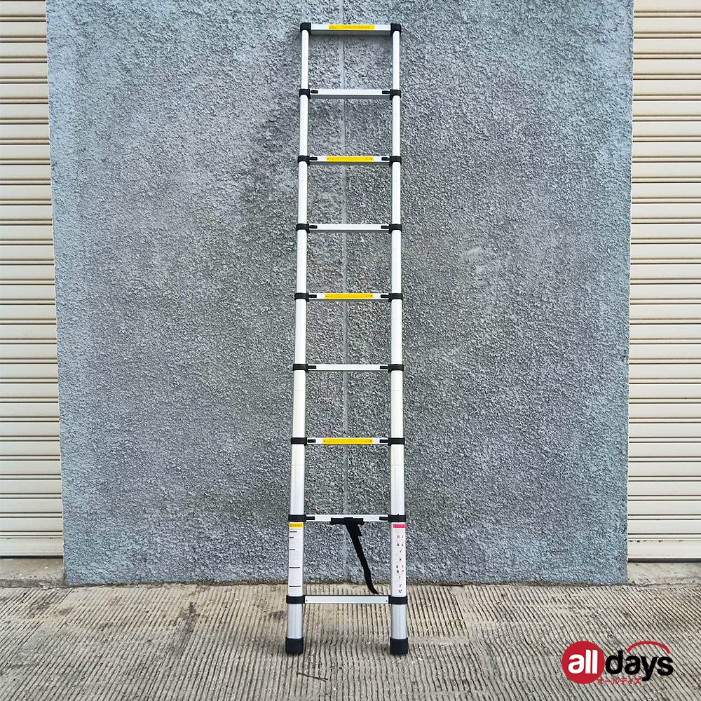 Alldays Tangga Lipat Teleskopik Single 1,4m - 7m Alumunium Ladder Bahan Kuat, Praktis, Simple