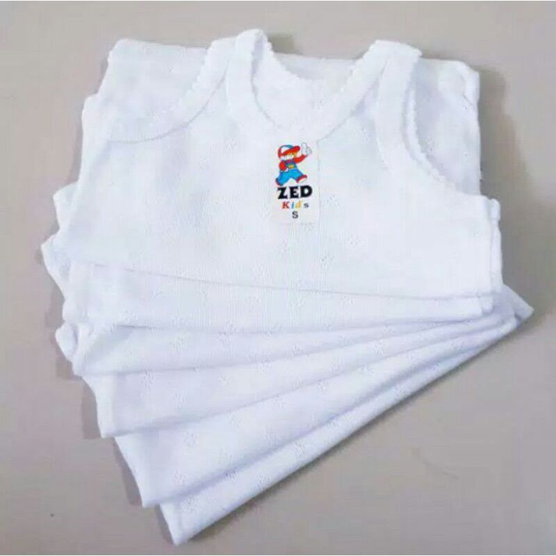 ZED KIDS 6 PCS PUTIH DAN WARNA KAOS DALAM ANAK UKURAN S, M, L, XL