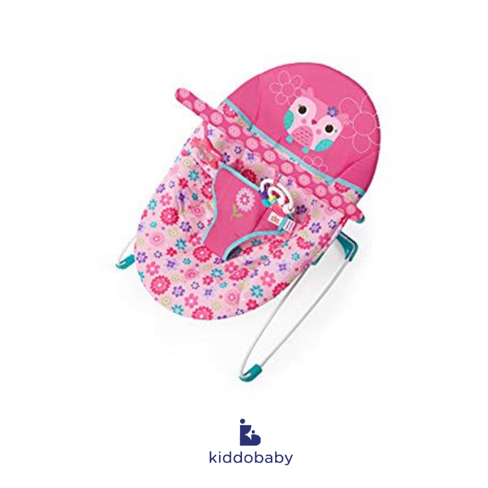 Bright Starts Pretty in Pink Vibrating Bouncer - Owl | Kursi Duduk Ayunan Bayi