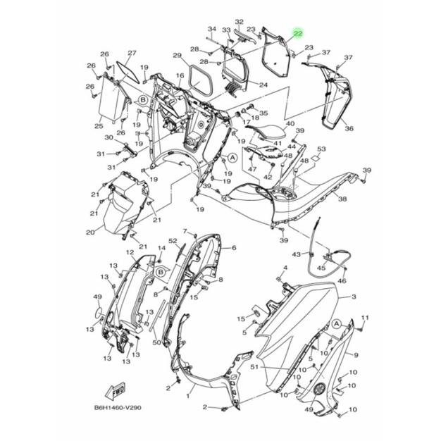 LID COVER TUTUP LACI NEW NMAX ASLI ORI YAMAHA B6H F177E 00