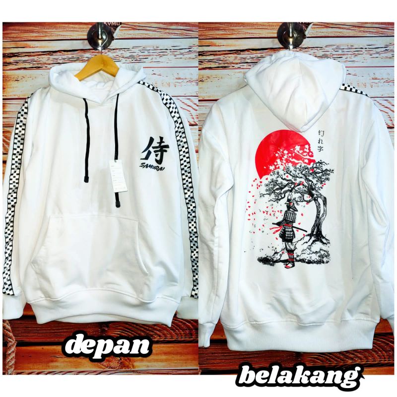 JAKET PRIA WANITA/JAKET SAMURAI WHITE/HOODIE JEPANG