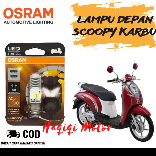 Lampu Depan Led Osram Scoopy Karbu Original T19