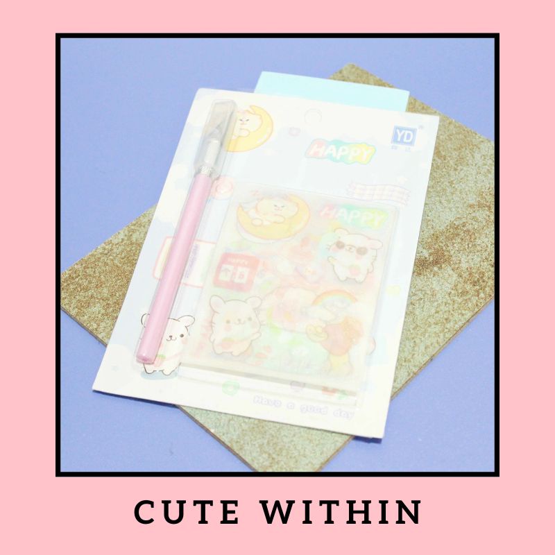 

Paket Sticker Label + Free Pisau Potong YDXKKD01 - PINK HIJAU RANDOM - cute girl kado unik bungkus gambar hadiah sovenir alat tulis kerja sekolah kantor lucu