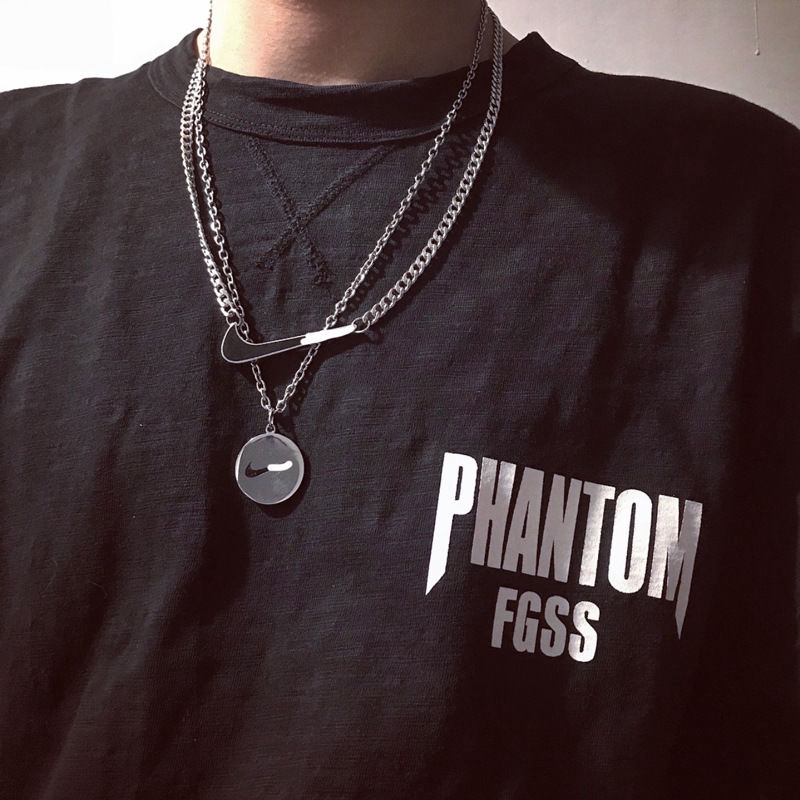 Necklace Checkmark Pendant Harajuku Style Trendy Simple Couple Hip Hop Personality