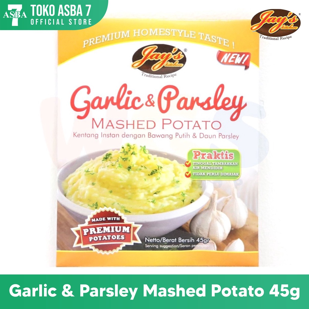 

JAYS GARLIC AND PARSLEY MASHED POTATO & TRADITIONAL MASHED POTATO 45GR