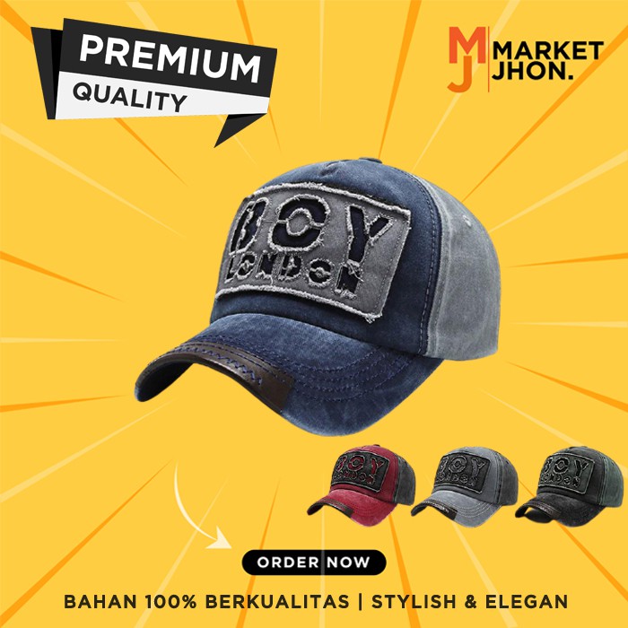 Topi Baseball Cap import Topi BOY LONDON MJ82