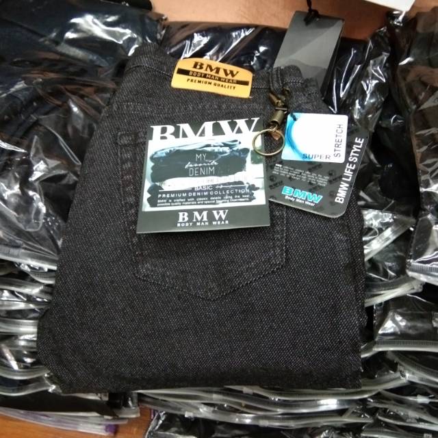 Celana jeans BMW regulerfit bahan stretch original