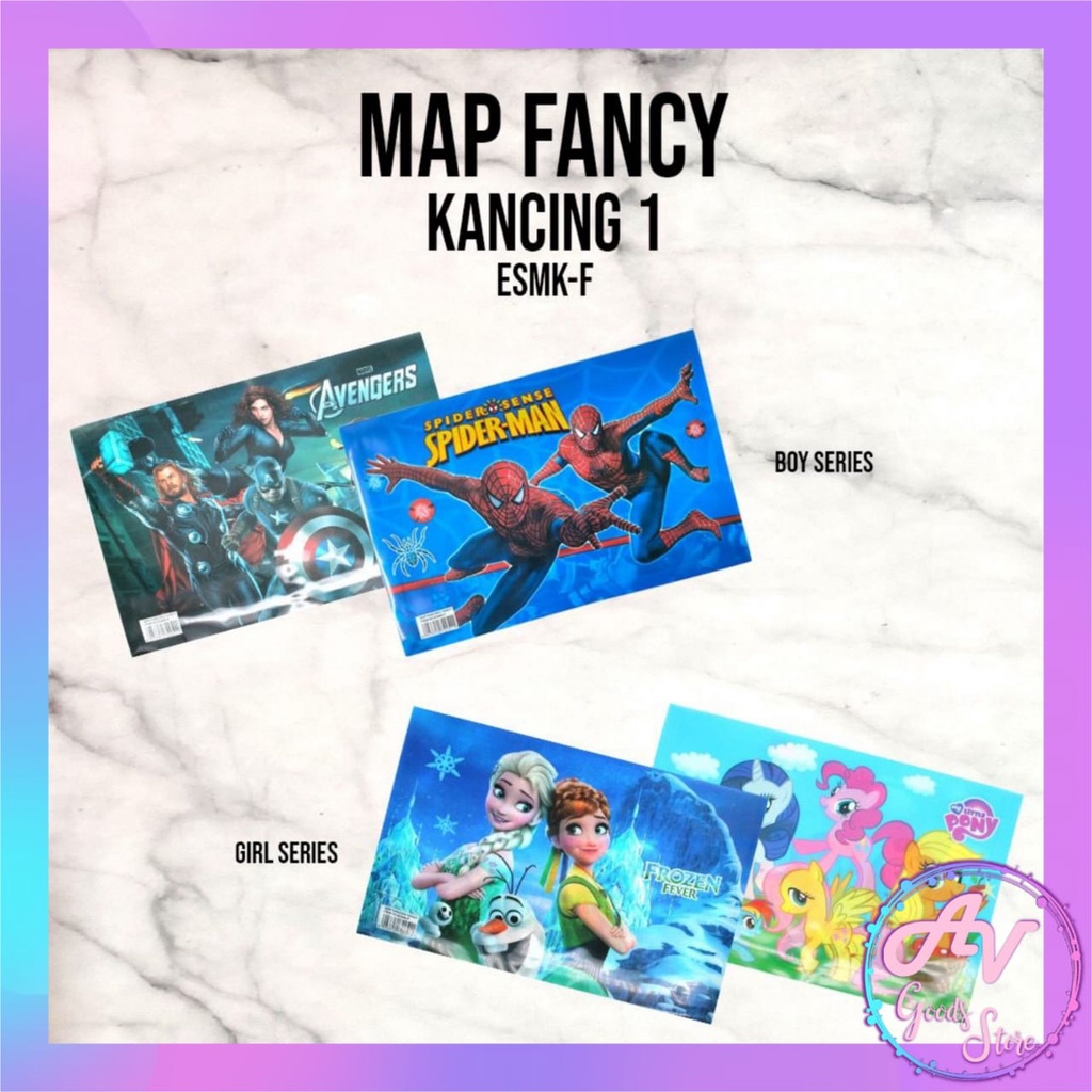 

map / map document file / map kancing / MAP PLASTIK KANCING 1 KARAKTER FANCY