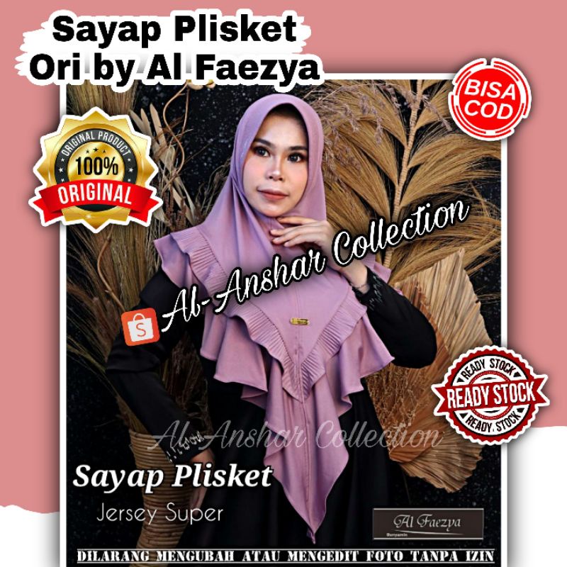 HIJAB PLISKET SAYAP ORI BY AL FAEZYA
