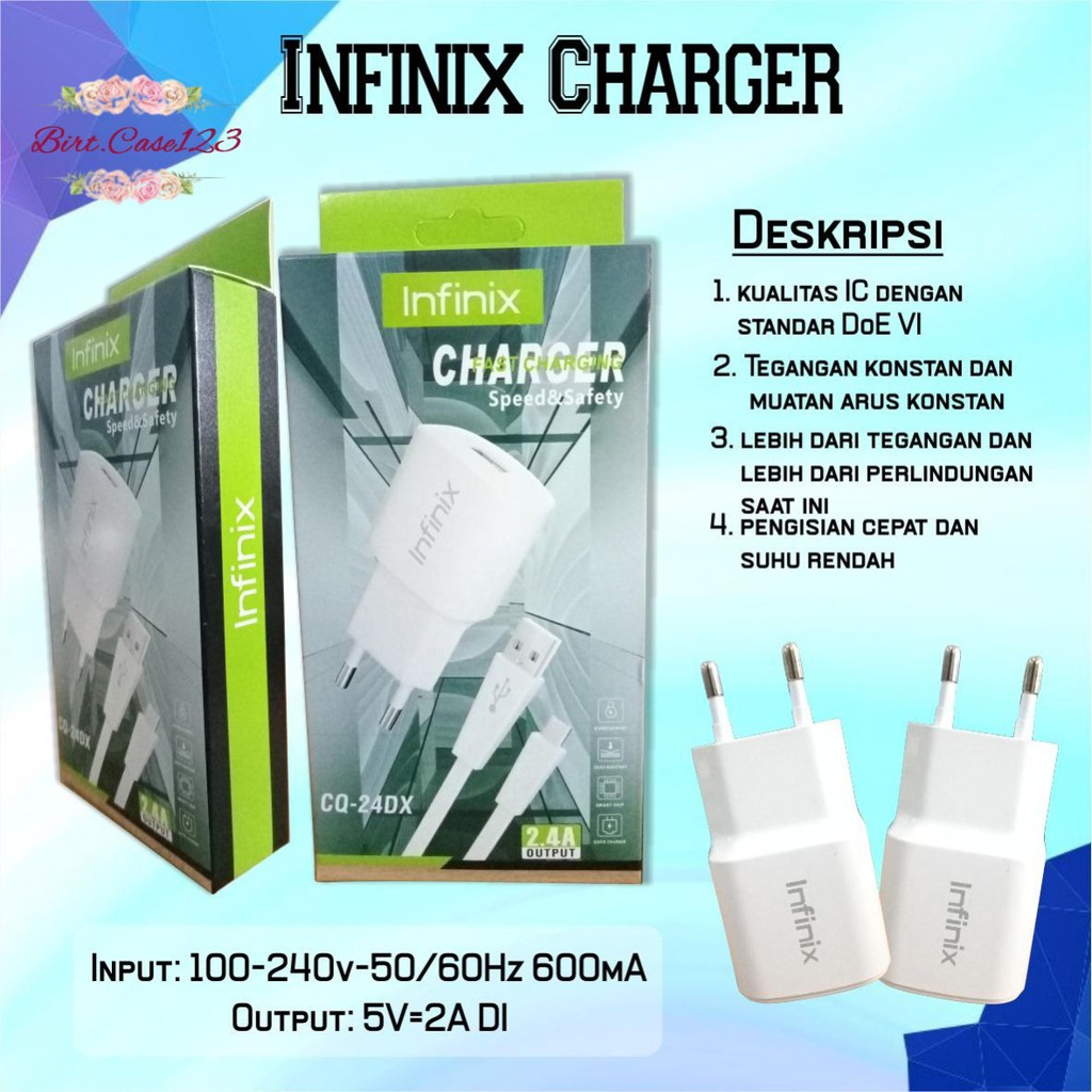 Charger Infinix 9V -2A Original Fast Charging Kabel Micro USB note 7 Note 8 hot 9 8 10 play BC5711