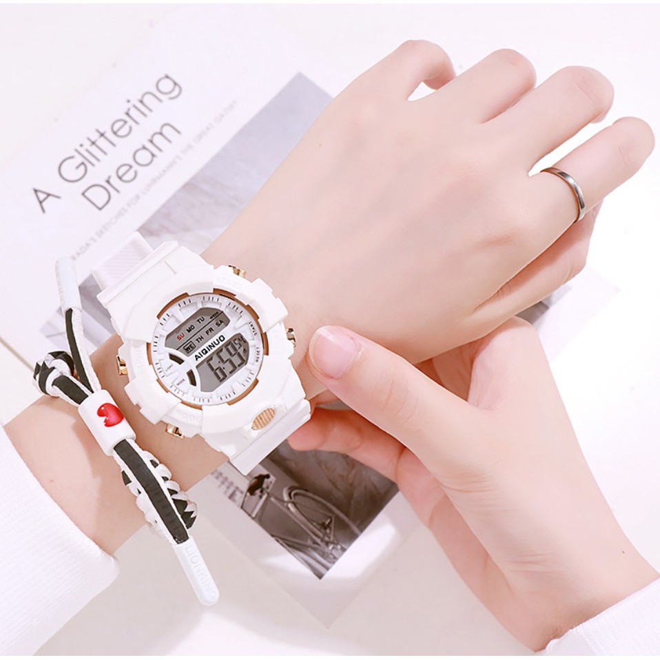 Jam Tangan Digital Unisex #592 Anti Air Student Watch Korea Fashion Waterproof Casio Pria Wanita