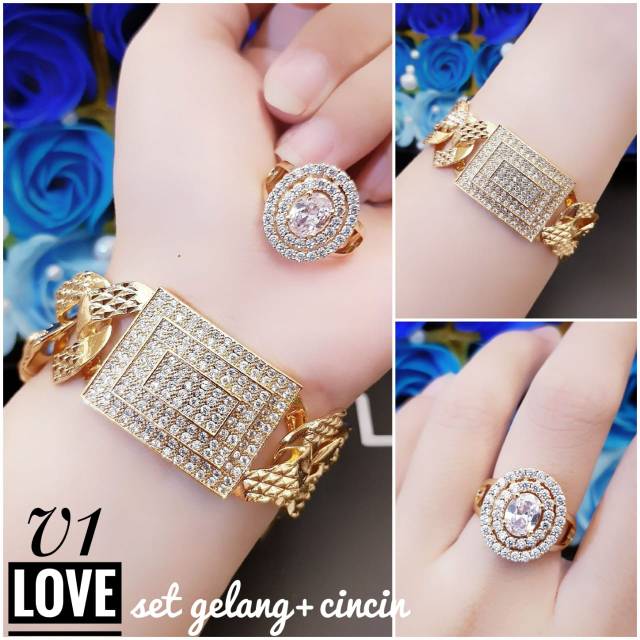 Xuping set perhiasan lapis emas 24k 0320k