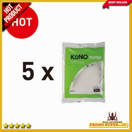 

Bundel Kertas Penyaring Kono Kecil Putih 5 Pak Y2658