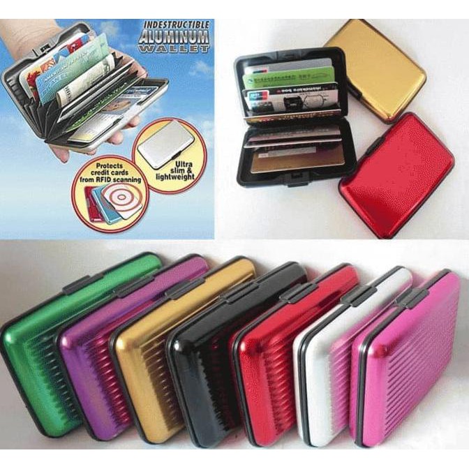 HOT SALE Dompet kartu aluminium anti air Card holder Card caddy - HHM132 - Hitam Terjamin