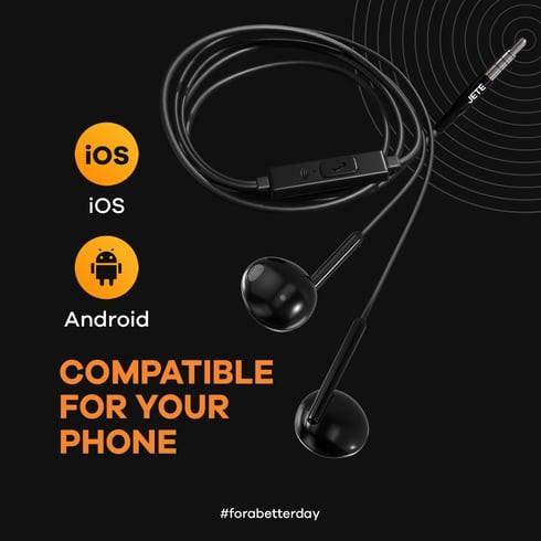 HEADSET BASS EARPHONE JETE HA 6 BEST SELLER