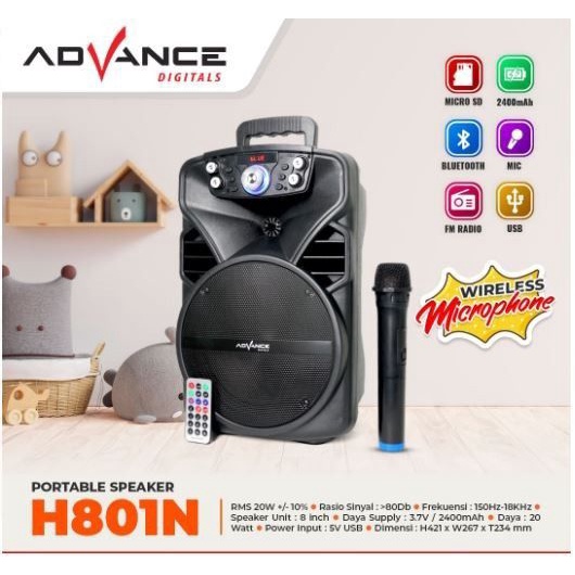 SPEAKER ADVANCE  H-801N BLUETOOTH WIRELESS