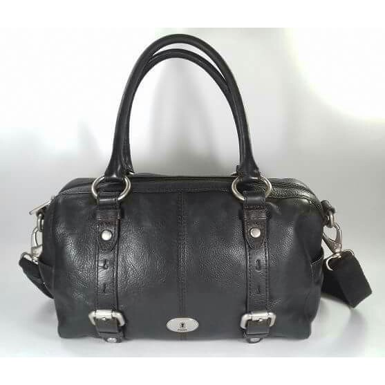 fossil maddox satchel large black original bag tas ori authentic preloved