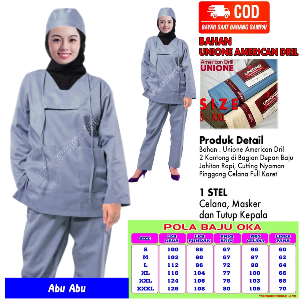 Jual Baju Ok Baju Oka Scrub Perawat Seragam Oka Medis Baju Jaga Baju 