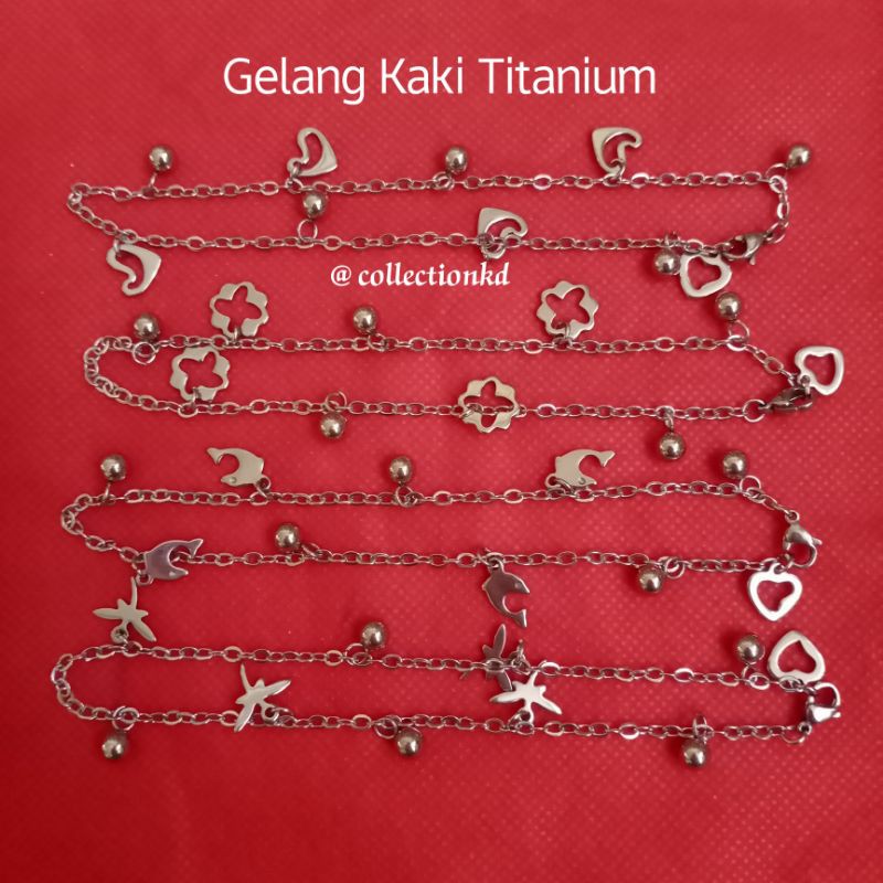 Gelang kaki titanium | Gelang kaki anti karat | Gelang kaki