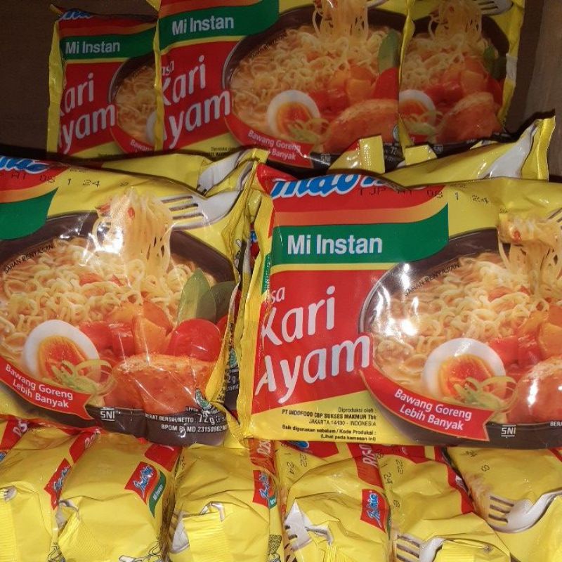 

Mie Indomie kuah Rasa kari ayam/1pcs