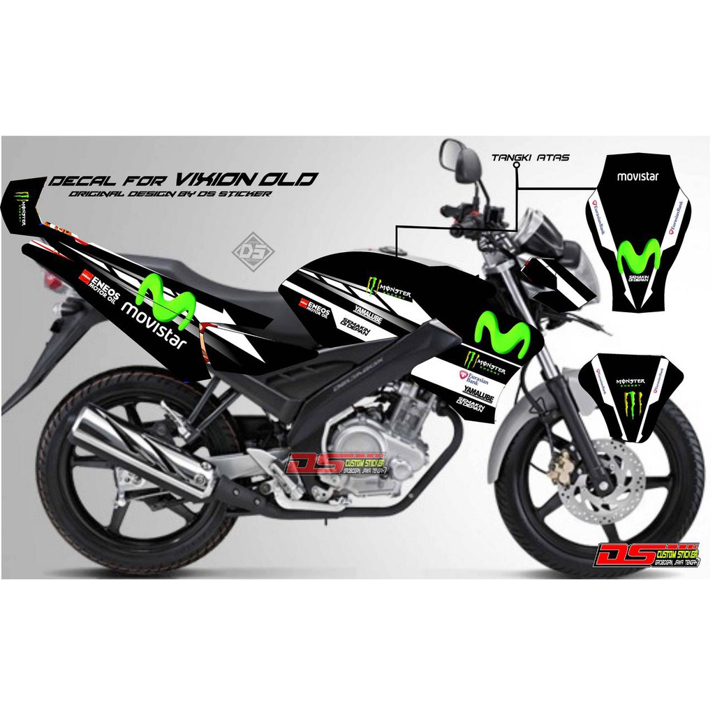 Striping Decal Vixion Old Movistar Shopee Indonesia