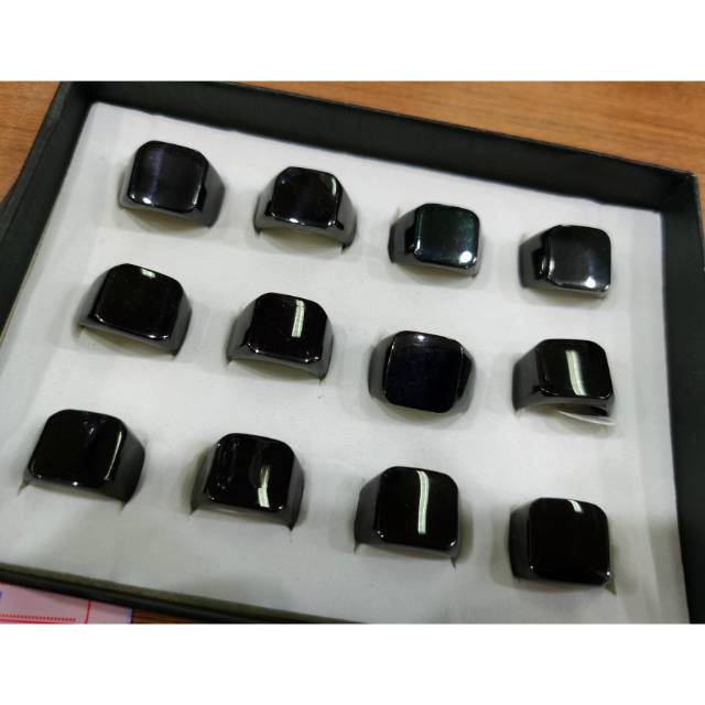 [ PALING LAKU ] isi 12 pcs cincin titanium kasual