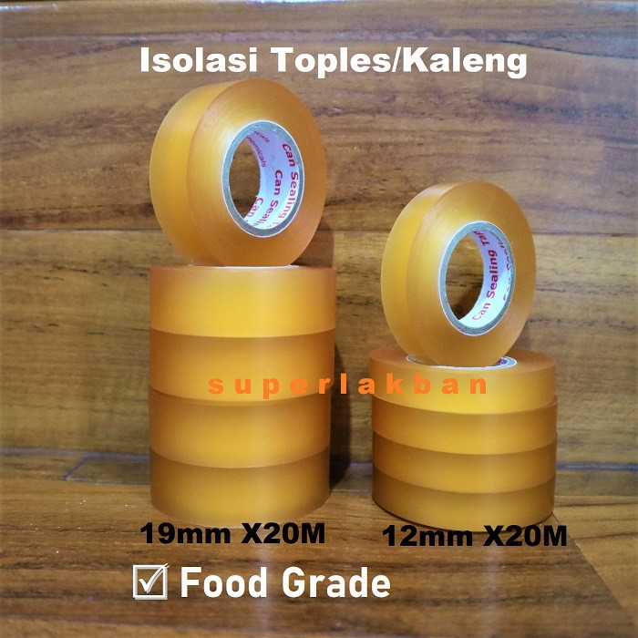 Isolasi Toples Kaleng Biskuit Can Sealing Tape Selotip Toples Food Grade Free of Hazardous Chemical