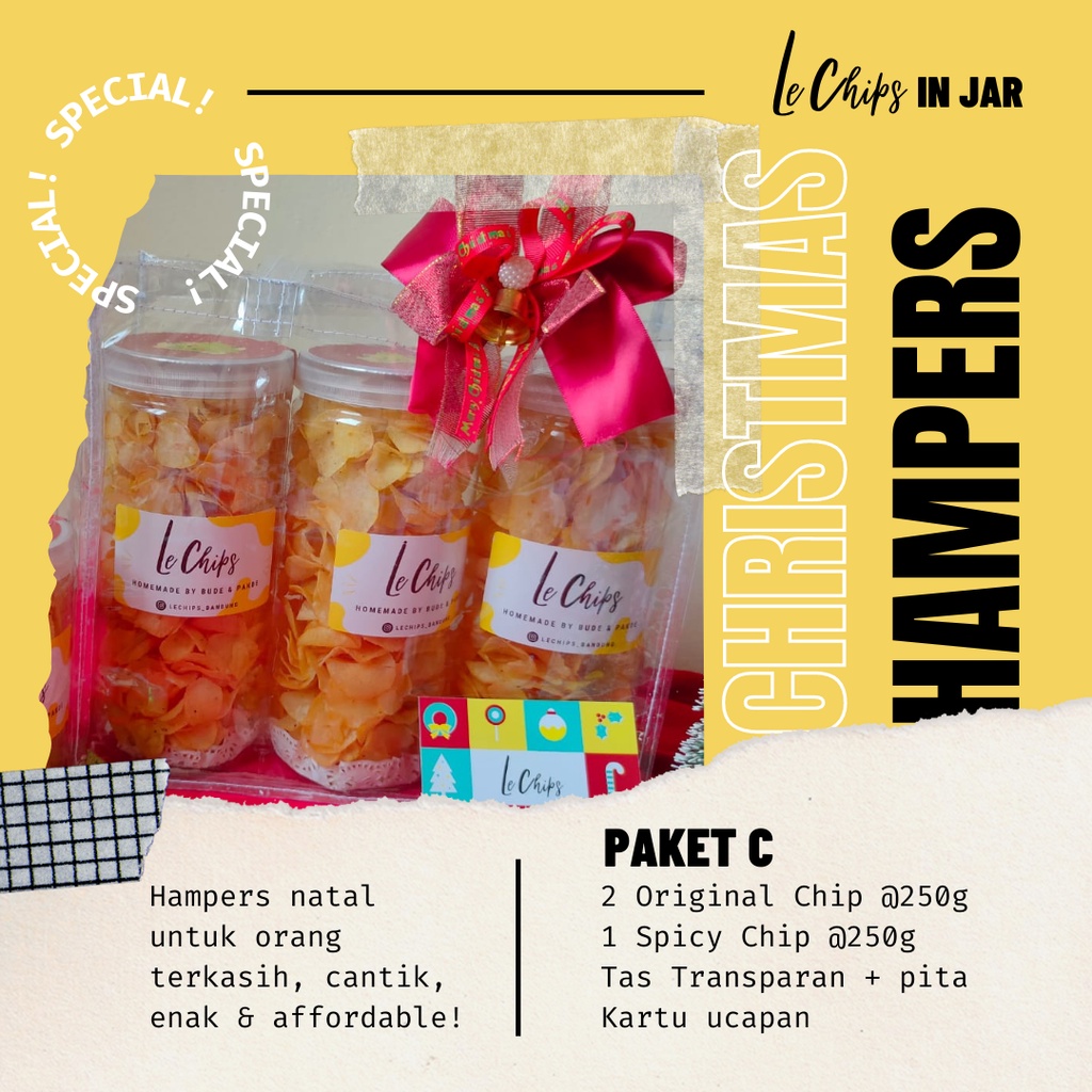 

Parsel Keripik Singkong/Le Chips In Jar Hampers/Hampers murah