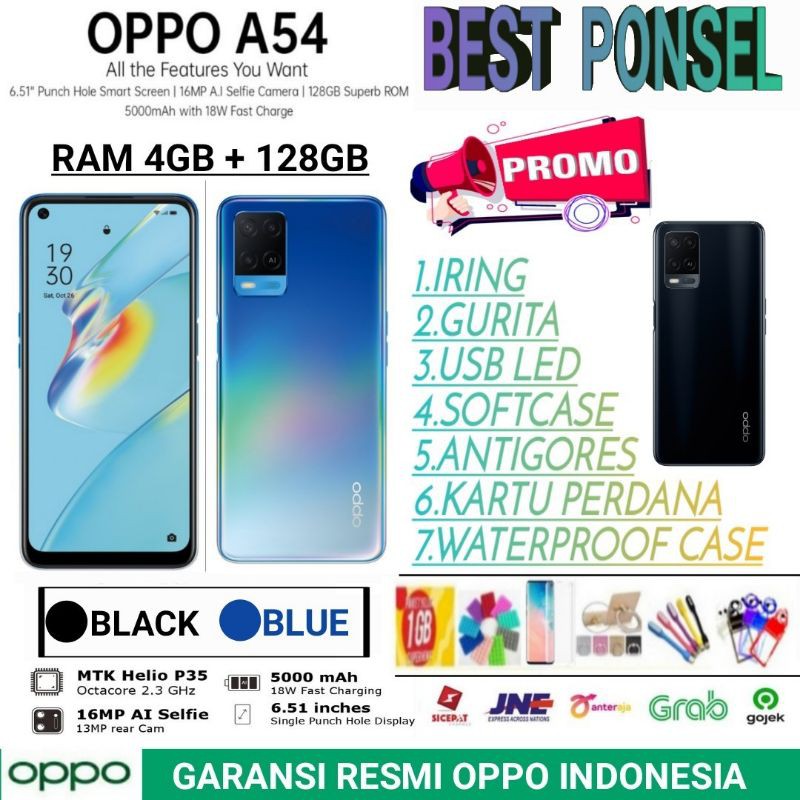 OPPO A54 RAM 4/128 GB A53 4/128 GB A55 4/64 GB A54 6/128 A54 4/64 GARANSI RESMI OPPO INDONESIA