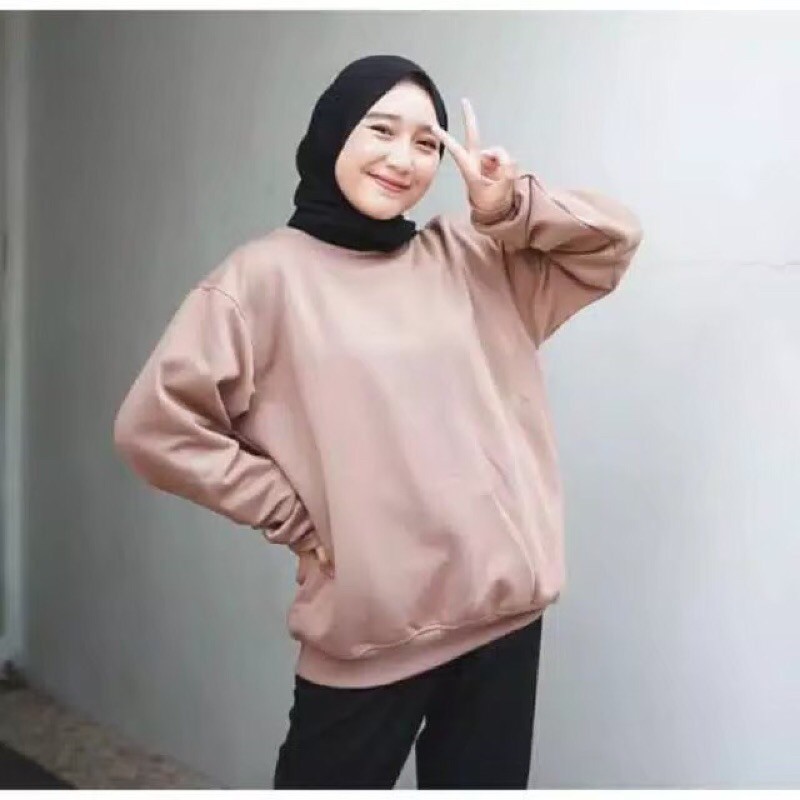 crewneck polos /crewneck pria/crewneck wanita/crewneck katun FLEECE tebal