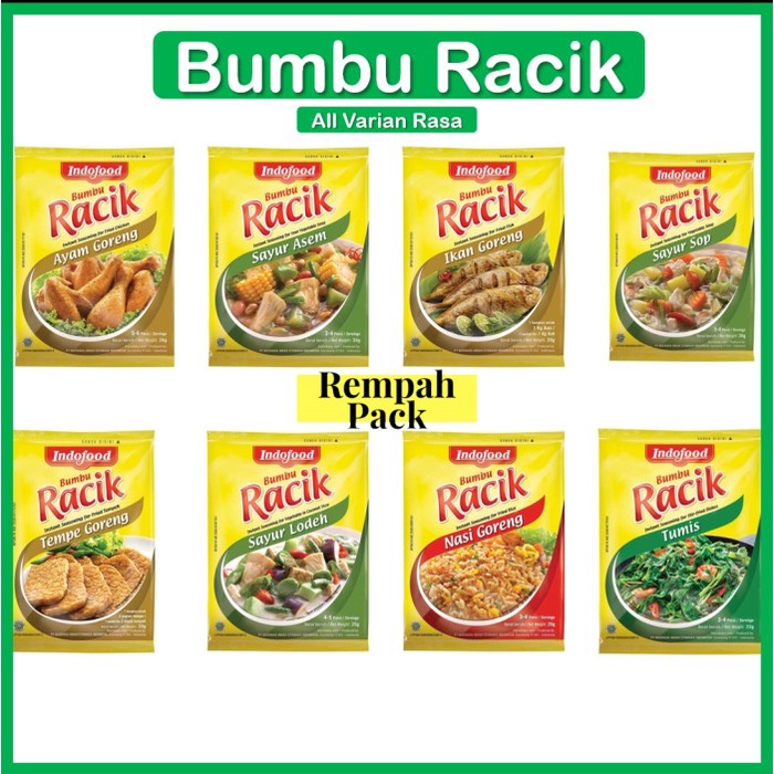 

Instan-Masak-Bumbu- Bumbu Racik (Ayam Ikan Tempe Nasi) Goreng | Sayur Asem Sop Lodeh Tumis - Ayam