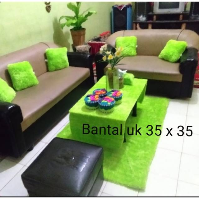 Taplak + 5 bantal sofa rasfur...Bantal ukuran 35 cm...taplak 150 cm x 50 cm