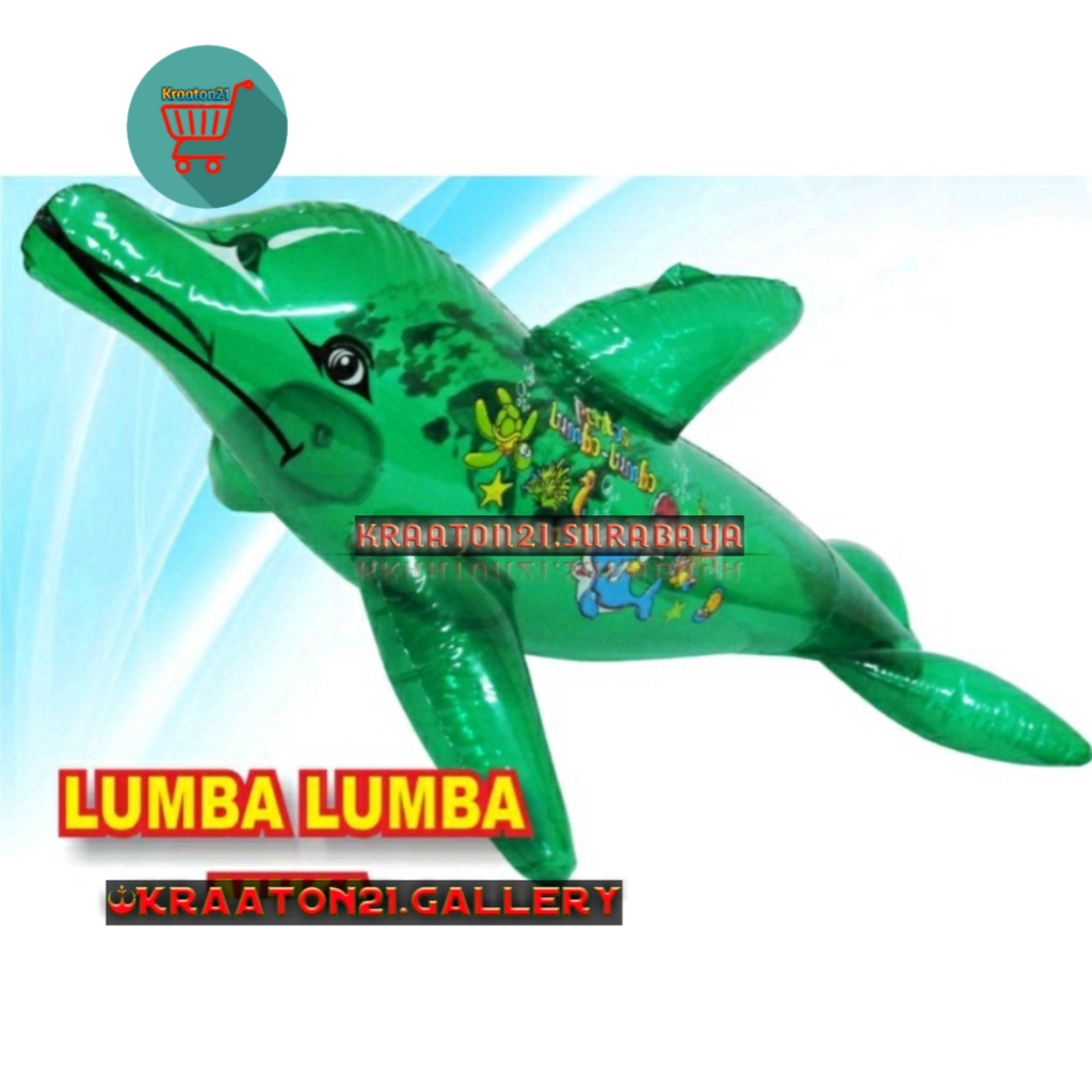 Balon Tiupan Karakter Lumba-Lumba Mika / Balon Karakter Anak / Balon Gas / Balon Grosir